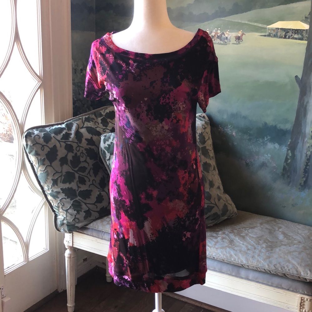 Trina Turk Purple and Pink Mini Dress